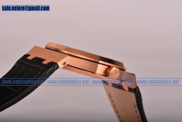 Perfect Replica Audemars Piguet Royal Oak Watch Rose Gold 15400or.oo.d002cr.01bl (BP)